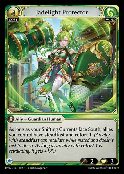Grand Archive single card - HVN - EN-159 - Jadelight Protector(R)(Foil)