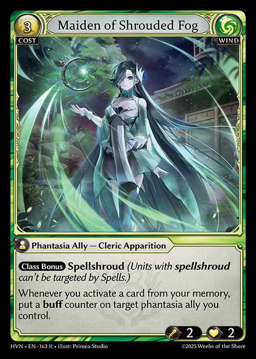 Grand Archive single card - HVN - EN-163 - Maiden of Shrouded Fog(R)