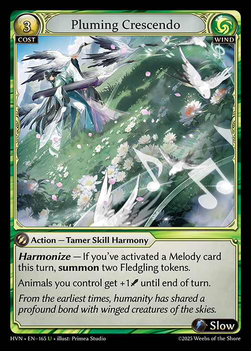 Grand Archive single card - HVN - EN-165 - Pluming Crescendo(U)