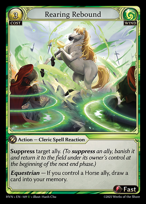 Grand Archive single card - HVN - EN-169 - Rearing Rebound(U)
