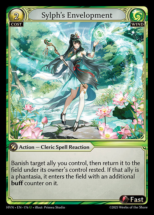 Grand Archive single card - HVN - EN-176 - Sylph's Envelopment(U)