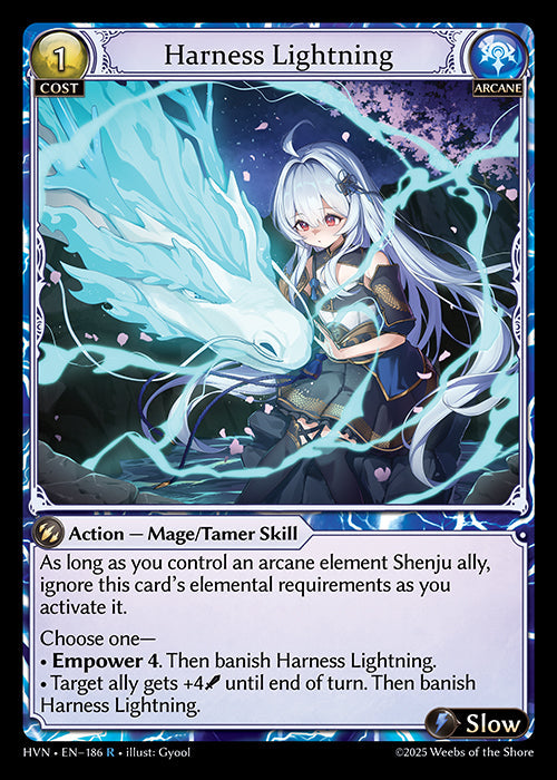 Grand Archive single card - HVN - EN-186 - Harness Lightning(R)