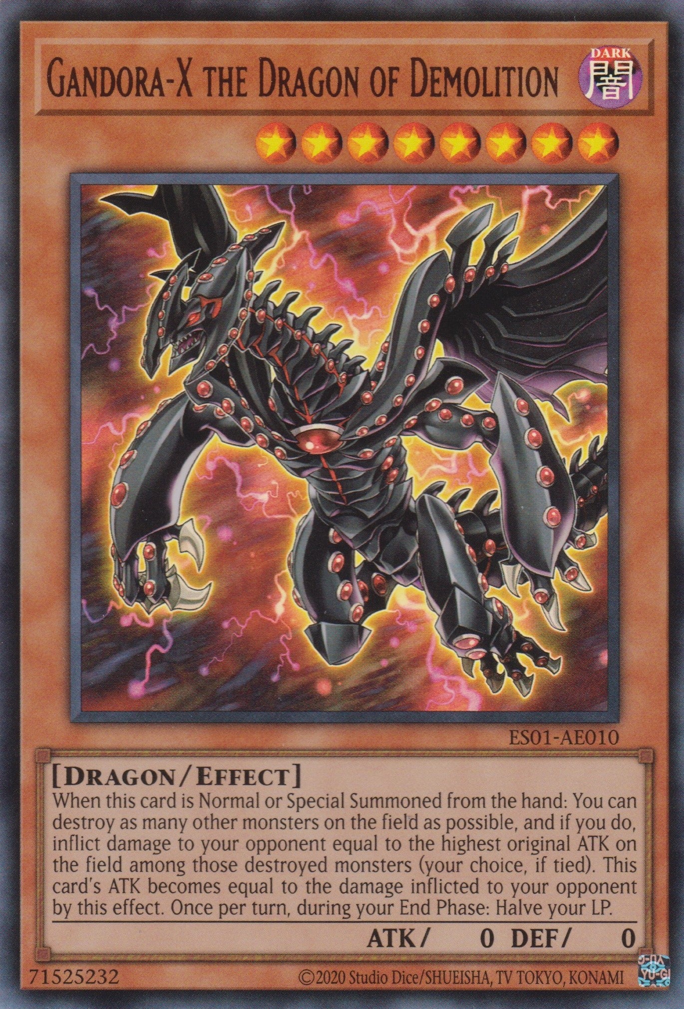 [遊戲王亞英版] 破滅龍 剛多拉X / 破滅竜ガンドラX / GANDORA-X THE DRAGON OF DEMOLITION-Trading Card Game-TCG-Oztet Amigo