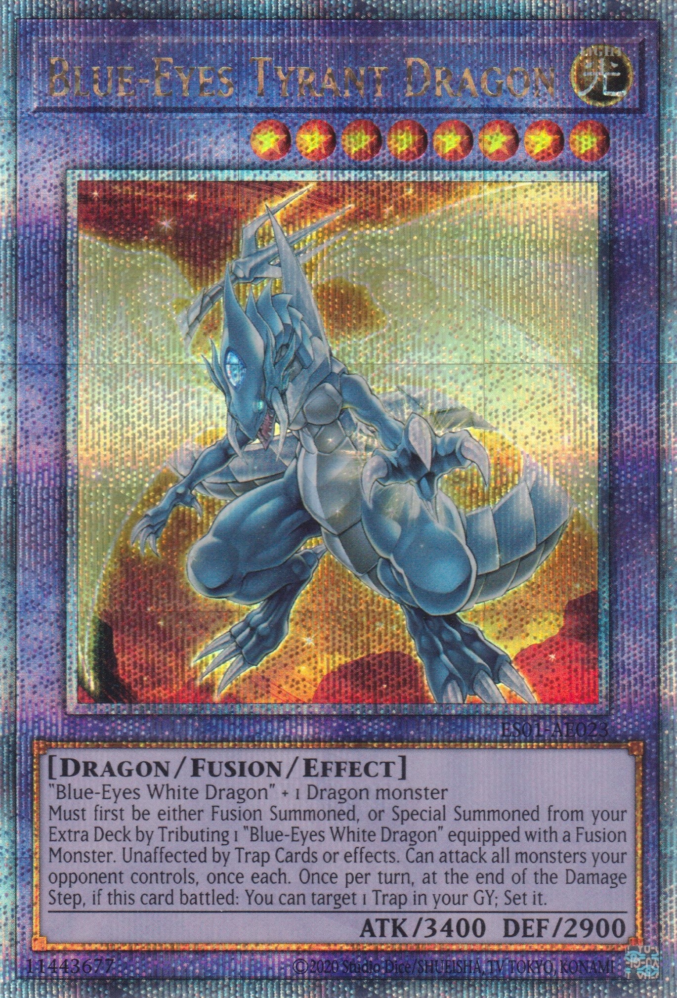 [遊戲王亞英版] 青眼暴君龍 / ブルーアイズ·タイラント·ドラゴン / BLUE-EYES TYRANT DRAGON-Trading Card Game-TCG-Oztet Amigo