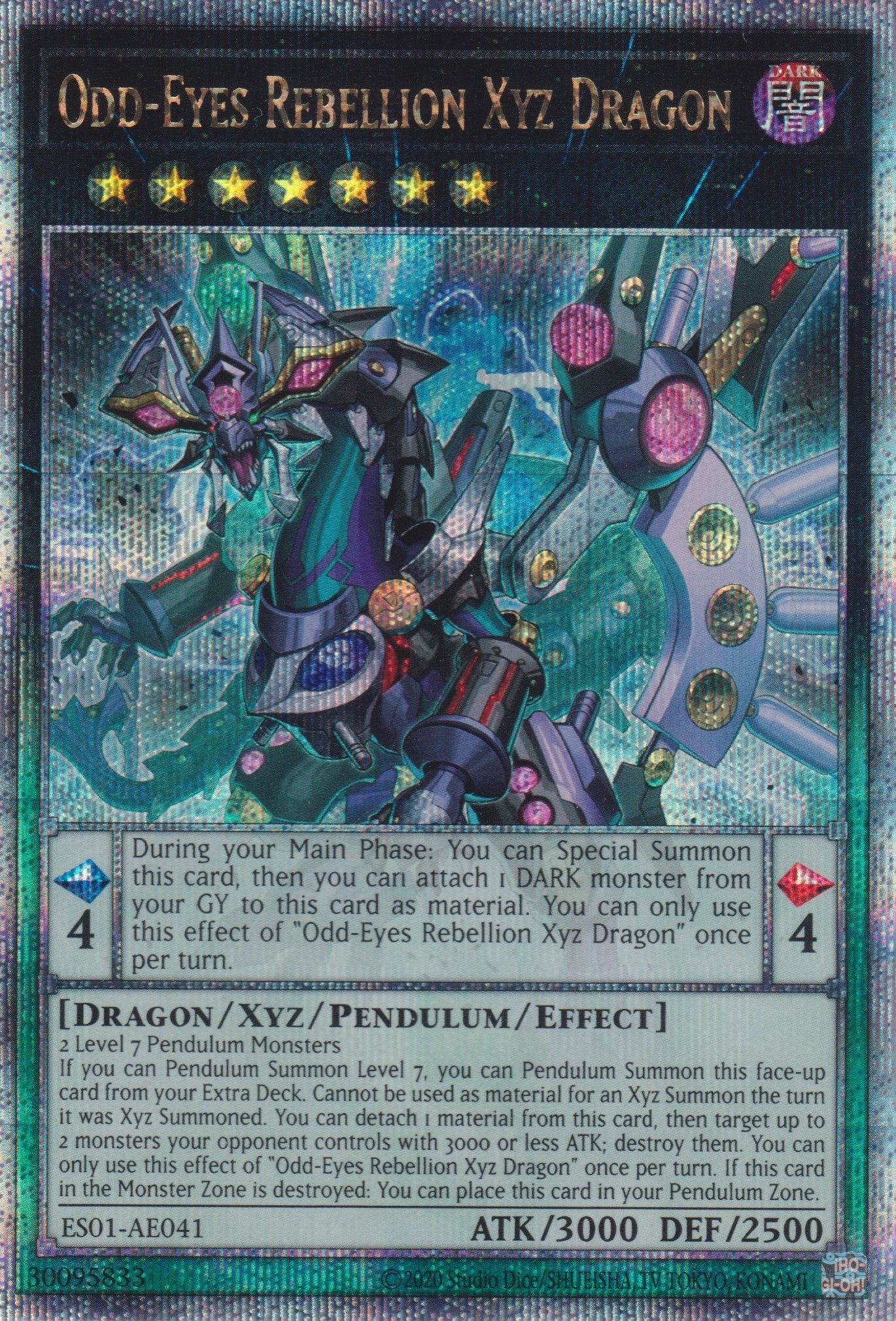[遊戲王亞英版] 霸王黑龍 異色眼叛逆超量龍 / 覇王黒竜オッドアイズ·リベリオン·エクシーズ·ドラゴン / ODD-EYES REBELLION XYZ DRAGON-Trading Card Game-TCG-Oztet Amigo