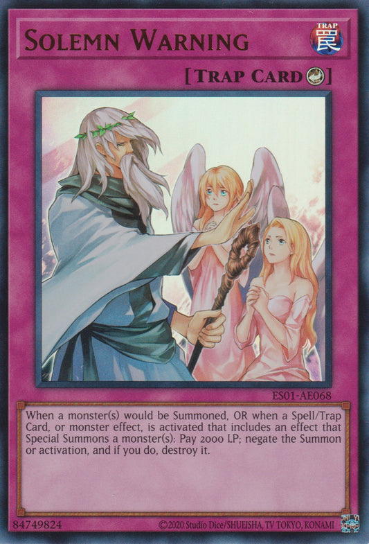 [遊戲王亞英版]  神之警告 / 神の警告 / SOLEMN WARNING-Trading Card Game-TCG-Oztet Amigo