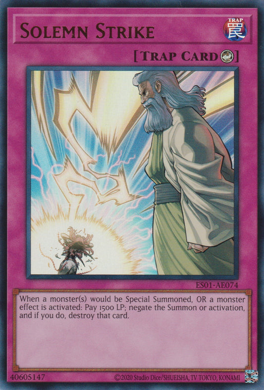 [遊戲王亞英版]  神之通告 / 神の通告 / Solemn Strike-Trading Card Game-TCG-Oztet Amigo
