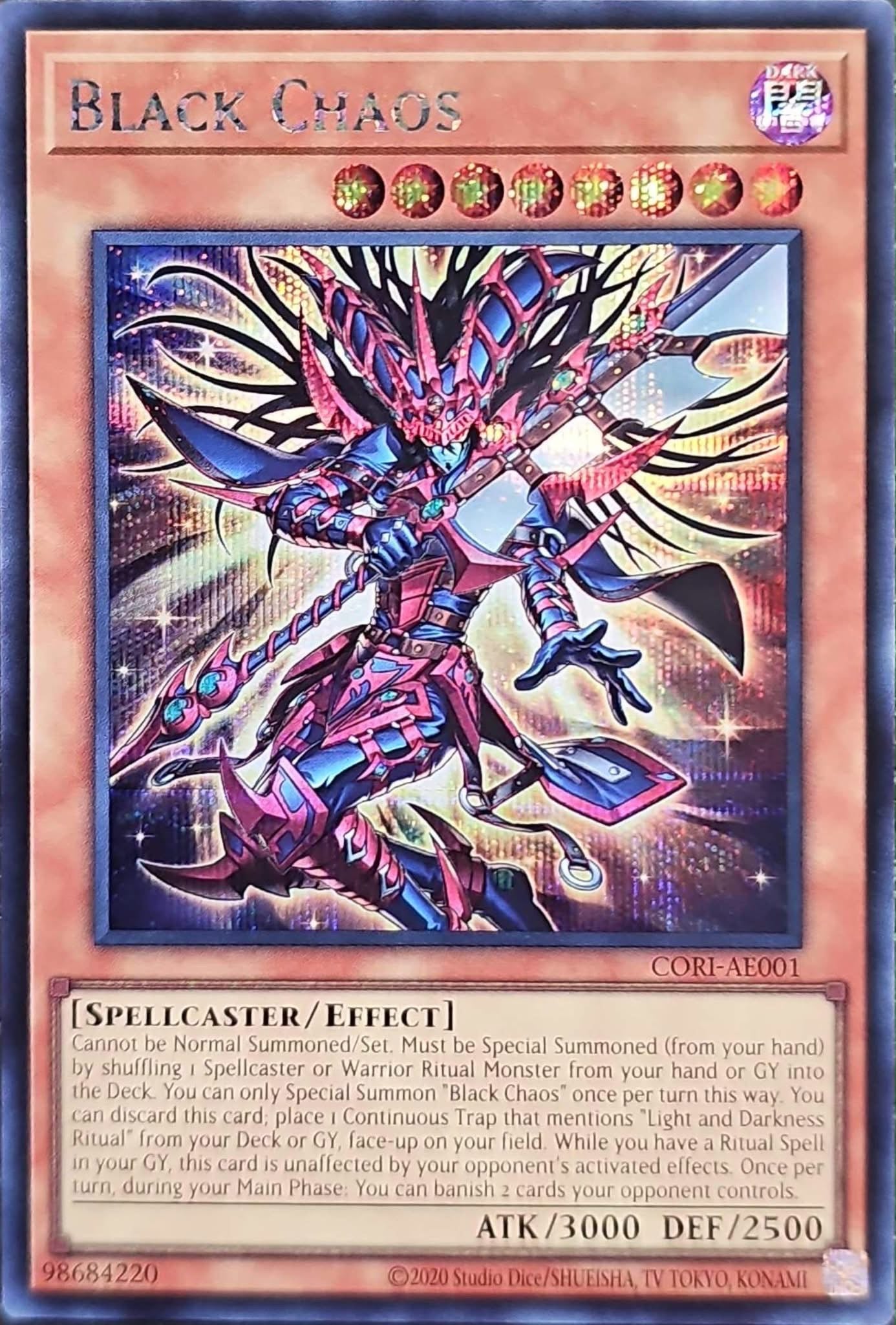 [遊戲王] CORI-AE001 / 超魔劍士 黑混沌 / 超魔剣士ブラック・カオス / Black Chaos / SER