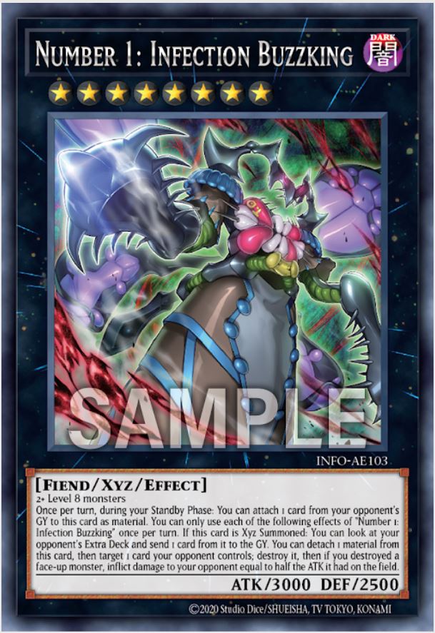[遊戲王亞英版] No.1 疫魔蠅王 / No.1 インフェクション・バアル・ゼブル / Number 1: Infection Buzz King-Trading Card Game-TCG-Oztet Amigo