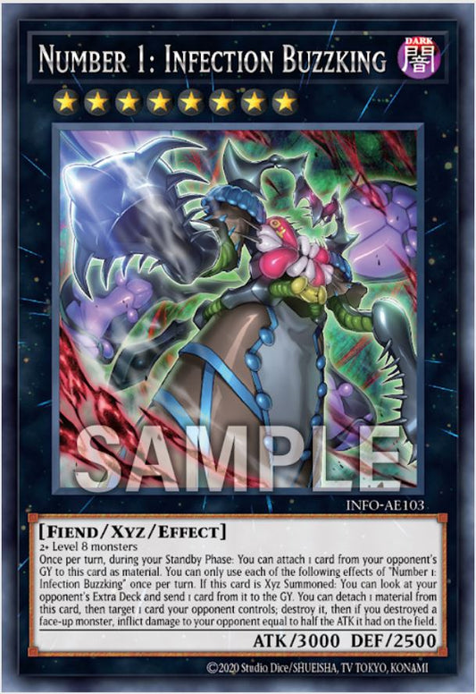 [遊戲王亞英版] No.1 疫魔蠅王 / No.1 インフェクション・バアル・ゼブル / Number 1: Infection Buzz King-Trading Card Game-TCG-Oztet Amigo