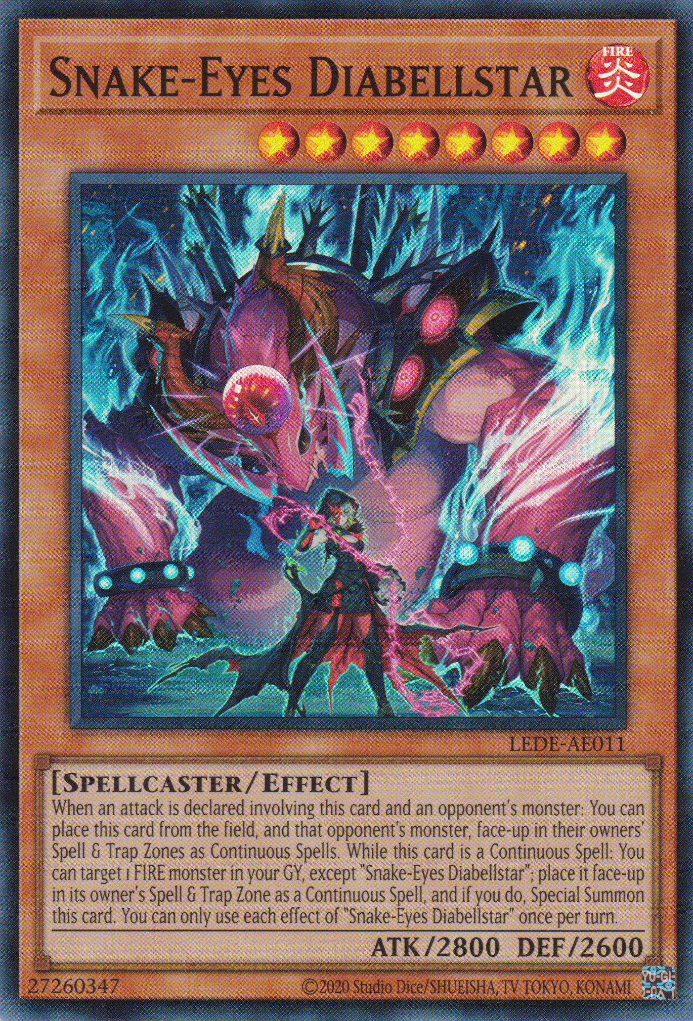 [遊戲王亞英版] 蛇眼的大炎魔 迪亞貝斯塔爾 / 蛇眼の大炎魔 / Snake-Eyes Diabellstar-Trading Card Game-TCG-Oztet Amigo
