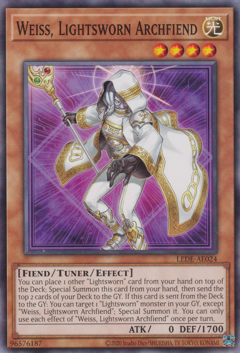 [遊戲王亞英版] 光道惡魔 外斯 / ライトロード・デーモン ヴァイス / Weiss, Lightsworn Archfiend-Trading Card Game-TCG-Oztet Amigo