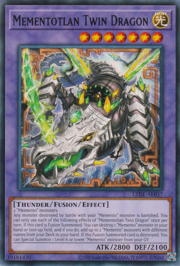 [遊戲王亞英版] 記憶物 雙生龍 / メメント・ツイン・ドラゴン / Mementotlan Twin Dragon-Trading Card Game-TCG-Oztet Amigo