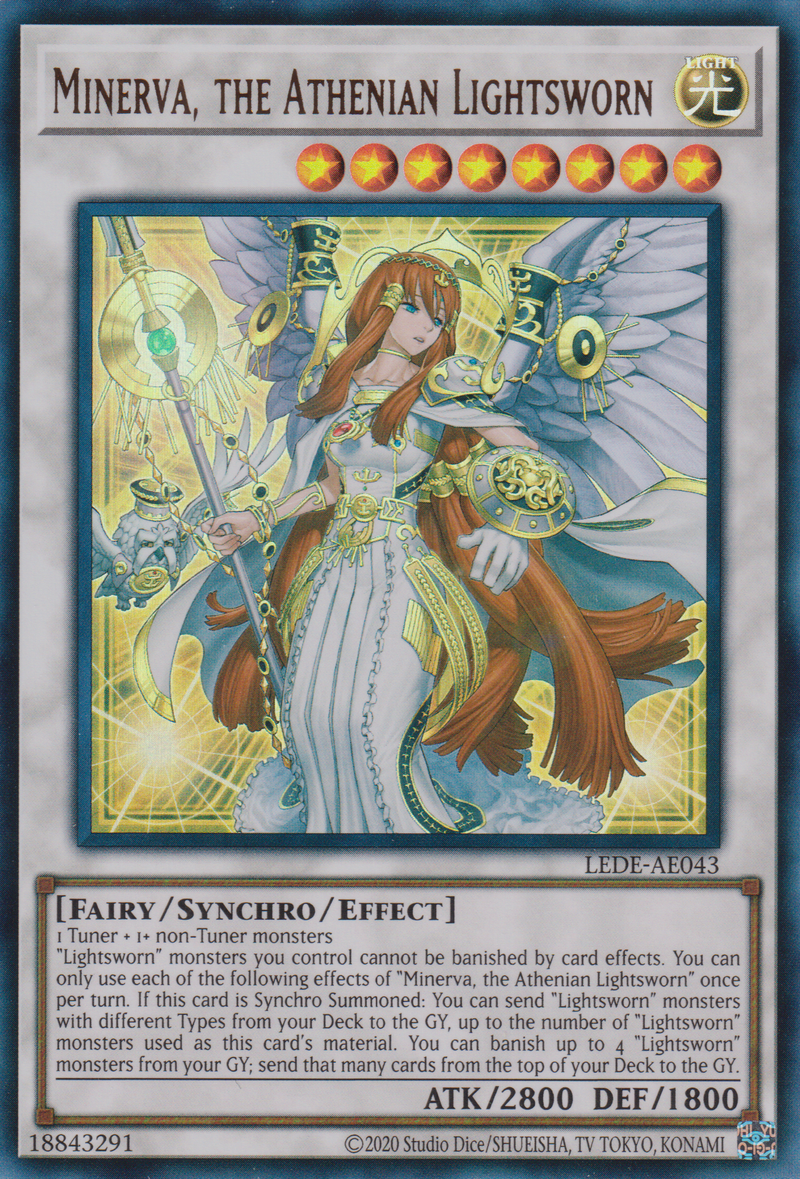 [遊戲王亞英版] 光道女神 密涅瓦 / ライトロード・アテナ ミネルバ / Minerva, Lightsworn Athen-Trading Card Game-TCG-Oztet Amigo