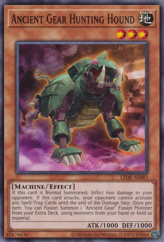 [遊戲王亞英版] 古代的機械獵犬 / 古代の機械猟犬 / ANCIENT GEAR HUNTING HOUND-Trading Card Game-TCG-Oztet Amigo