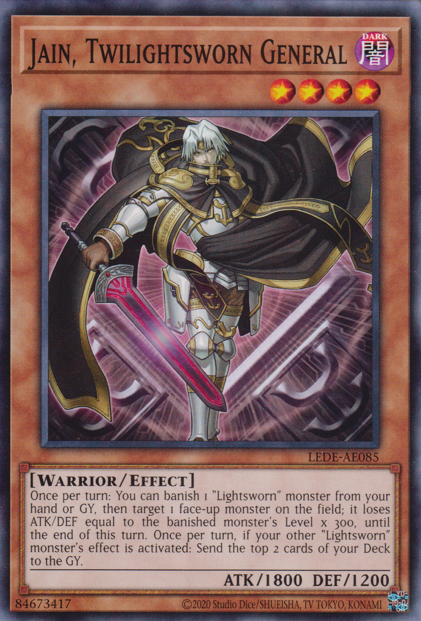 [遊戲王亞英版] 暮光道將軍 傑恩 / トワイライトロード・ジェネラルジェイン / Jain, Twilightsworn General-Trading Card Game-TCG-Oztet Amigo
