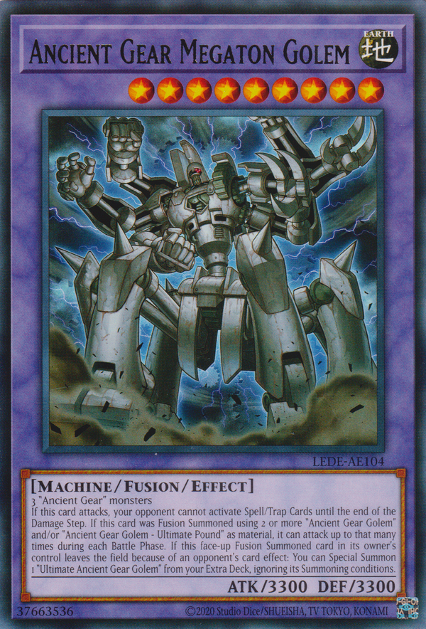 [遊戲王亞英版] 古代機械超巨人 / 古代の機械超巨人 / ANCIENT GEAR MEGATON GOLEM-Trading Card Game-TCG-Oztet Amigo