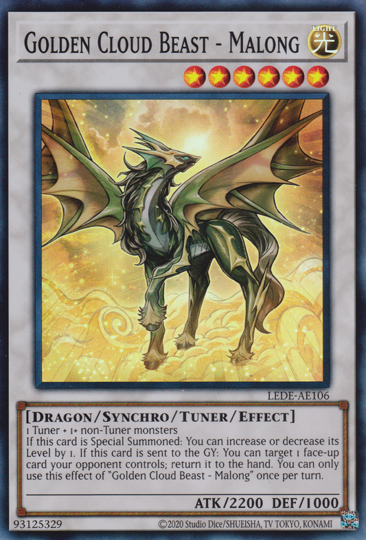[遊戲王亞英版] 金雲獸-馬龍 / 金雲獣-馬龍 / GOLDEN CLOUD BEAST - MALONG-Trading Card Game-TCG-Oztet Amigo