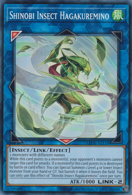 [遊戲王亞英版] 蟲忍 葉隱蓑 / 蟲忍 ハガクレミノ / Shinobi Insect Hagakuremino-Trading Card Game-TCG-Oztet Amigo