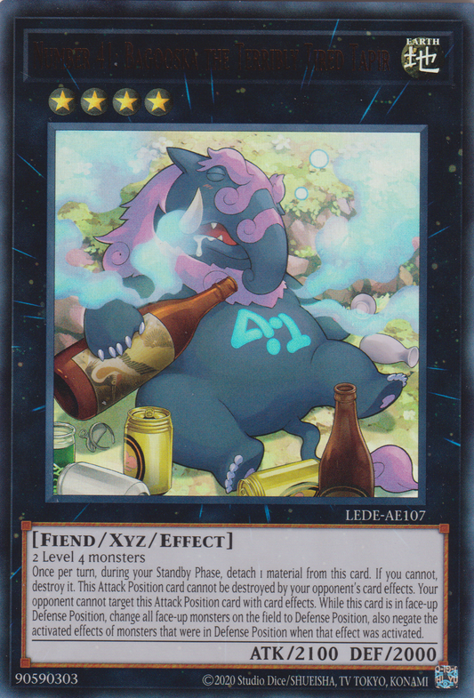 [遊戲王亞英版] NO.41 泥睡魔獸睡夢貘 / NO.41 泥睡魔獣バグースカ / NUMBER 41: BAGOOSKA THE TERRIBLY TIRED TAPIR-Trading Card Game-TCG-Oztet Amigo