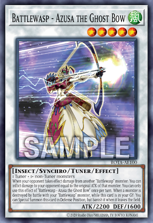 [遊戲王亞英版]蜂軍-靈弓之梓弓蜂 /B・F－霊弓のアズサ / Battlewasp - Azusa the Ghost Bow-Trading Card Game-TCG-Oztet Amigo