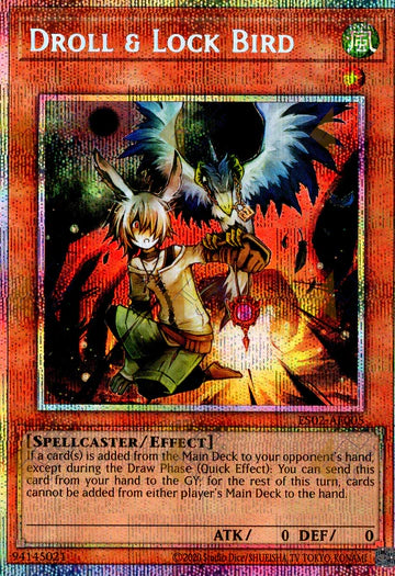 [遊戲王亞英] ES02-AE005 / 小丑與封鎖鳥 / ドロール&ロックバード / Droll & Lock Bird / PSER