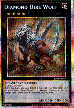 [遊戲王亞英] ES02-AE059 / 恐牙狼 鑽石狼 / 恐牙狼 ダイヤウルフ / Diamond Dire Wolf / PSER