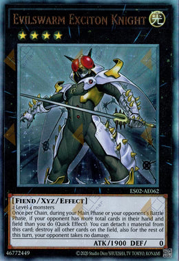 [遊戲王亞英] ES02-AE062 / 勵輝士 略魔蠅王/ 励輝士 ヴェルズビュート / Evilswarm Exciton Knight / UTR