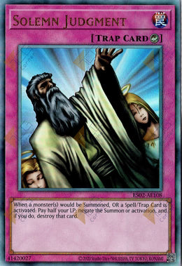 [遊戲王亞英] ES02-AE108 / 神之宣告 / 神の宣告 / Solemn Judgment / UTR