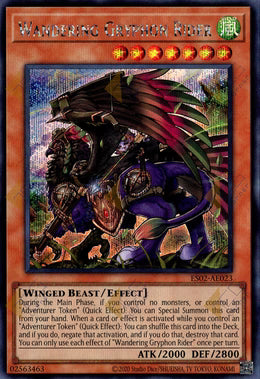 [遊戲王亞英] ES02-AE023 / 流離的獅鷲騎手 / 流離のグリフォンライダー / Wandering Gryphon Rider / SER