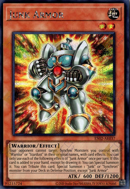 [遊戲王亞英] ES02-AE037 / 廢品鎧甲 / ジャンク・アーマー / Junk Armor / SER
