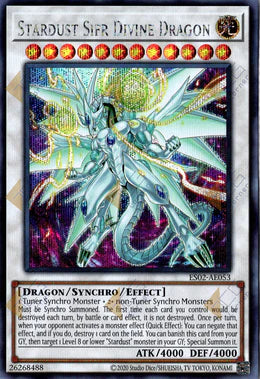 [遊戲王亞英] ES02-AE053 / 聖珖神龍星塵零 / 聖珖神竜 スターダスト·シフル / Stardust Sifr Divine Dragon / SER