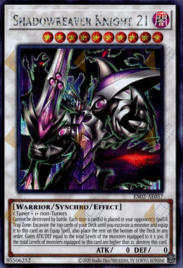 [遊戲王亞英] ES02-AE057 / 影裝騎士 21點 / 影装騎士 ブラック・ジャック / Shadowreaver Knight 21 / SER