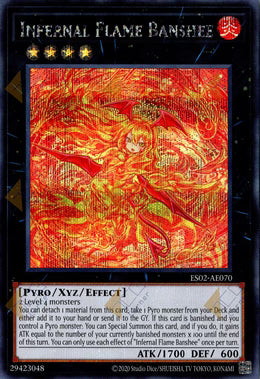 [遊戲王亞英] ES02-AE070 / 獄火女妖 / ヘルフレイムバンシー / Infernal Flame Banshee / SER