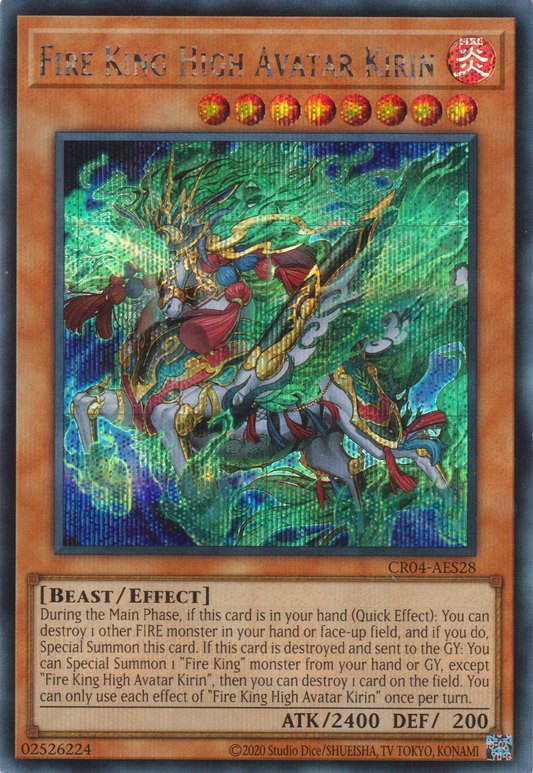 [遊戲王亞英版] 炎王神獸 麒麟 / 炎王神獣 キリン / FIRE KING HIGH AVATAR KIRIN-Trading Card Game-TCG-Oztet Amigo