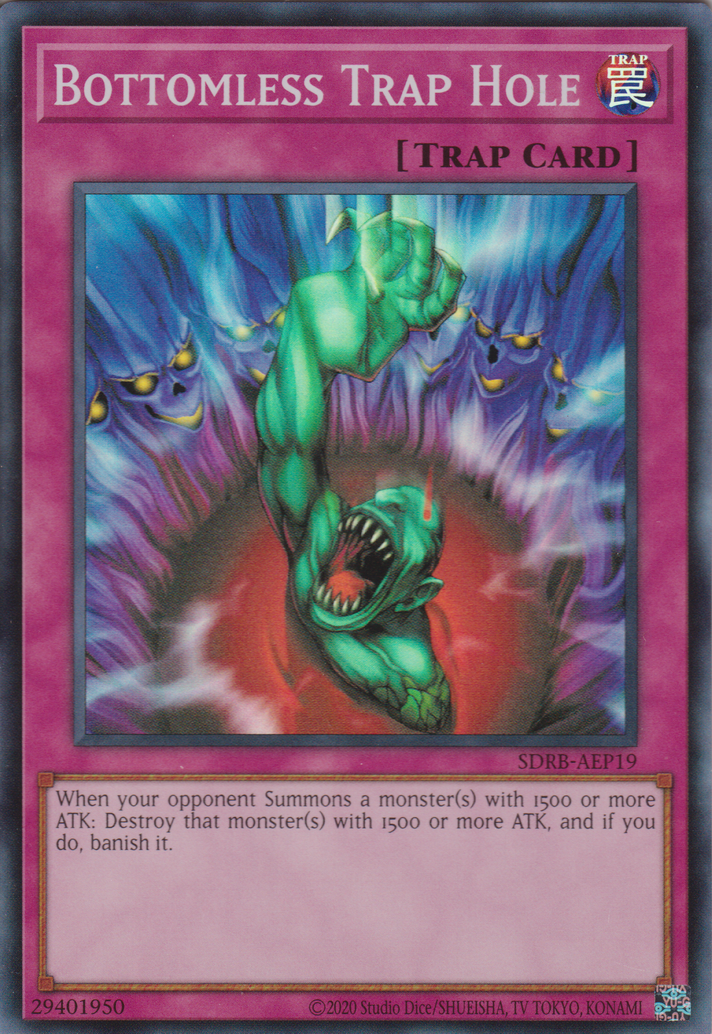 [遊戲王亞英版] 奈落的落穴 / 奈落の落とし穴 / Bottomless Trap Hole-Trading Card Game-TCG-Oztet Amigo