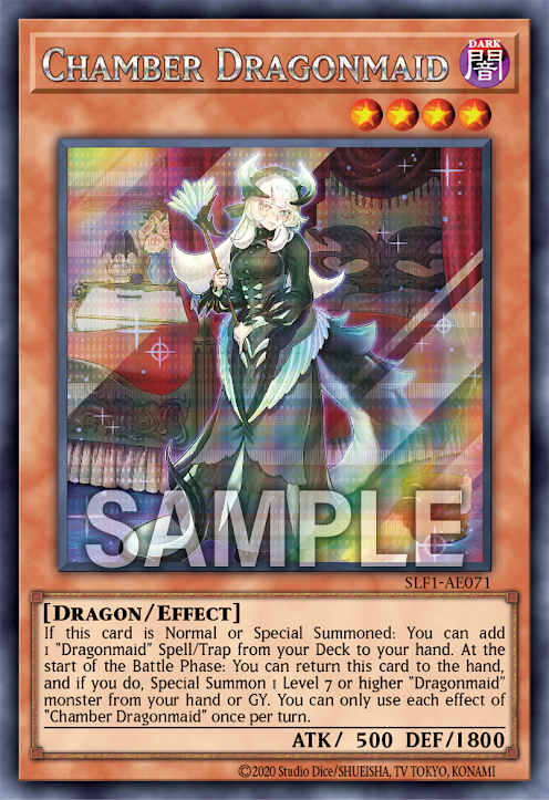 [遊戲王亞英版]  龍女僕 清掃女 / ドラゴンメイド・チェイム / Chamber Dragonmaid-Trading Card Game-TCG-Oztet Amigo