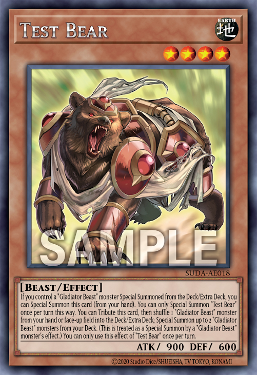 [遊戲王亞英版] 	奴隸熊 / スレイブベアー / Test Bear-Trading Card Game-TCG-Oztet Amigo