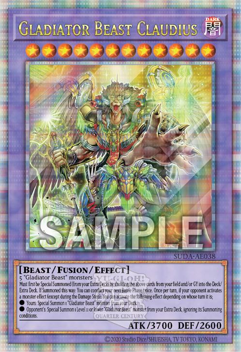 [遊戲王亞英版] 劍鬥獸 克勞迪烏斯 / 剣闘獣クラウディウス / Gladiator Beast Claudius-Trading Card Game-TCG-Oztet Amigo