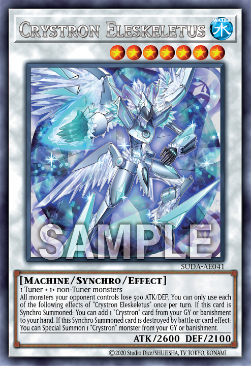 [遊戲王亞英版]水晶機巧 骨幹水晶骨/水晶機巧－エレスケルタス/ Crystron Eleskeletas-Trading Card Game-TCG-Oztet Amigo