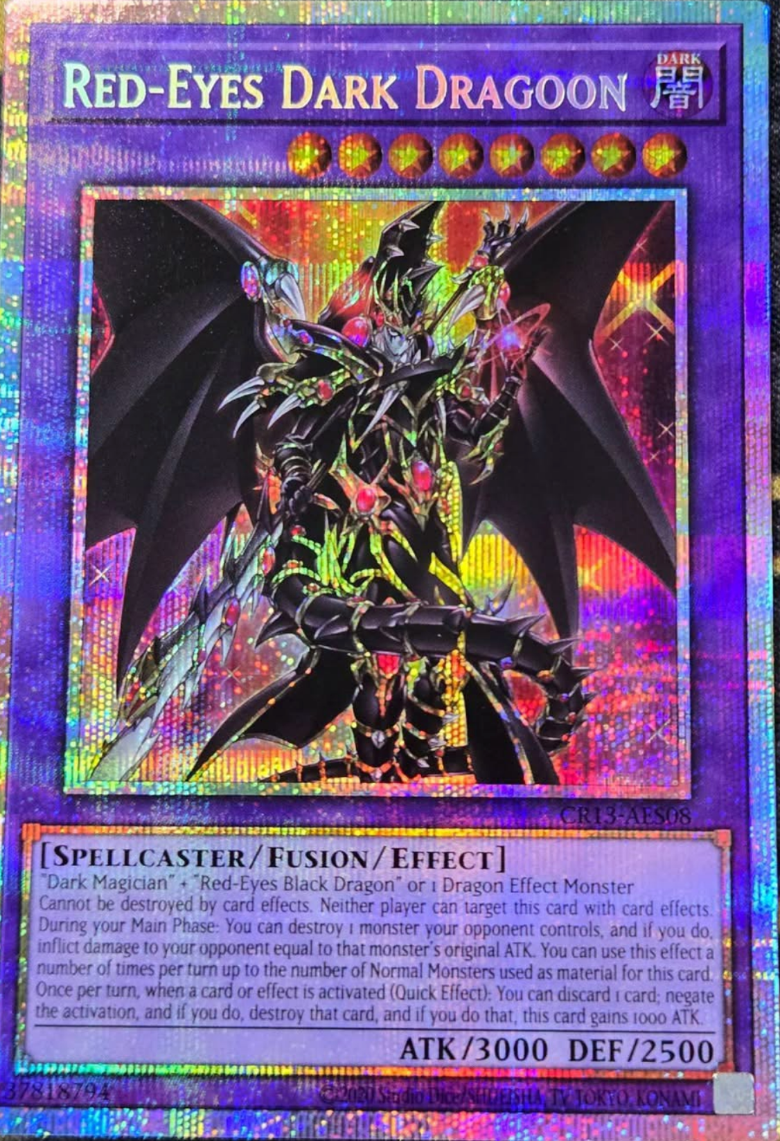 [遊戲王亞英] CR13-AE016 / 超魔導龍騎士 真紅眼龍騎兵 / 超魔導竜騎士－ドラグーン・オブ・レッドアイズ / Red-Eyes Dark Dragoon / PSER
