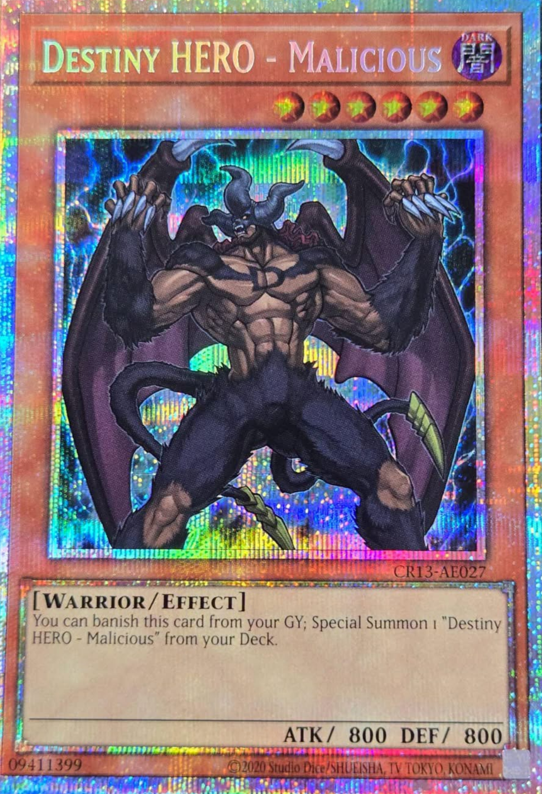 [遊戲王亞英] CR13-AE027 / D-HERO 魔性人 / Ｄ－ＨＥＲＯ ディアボリックガイ / Destiny HERO - Malicious / PSER