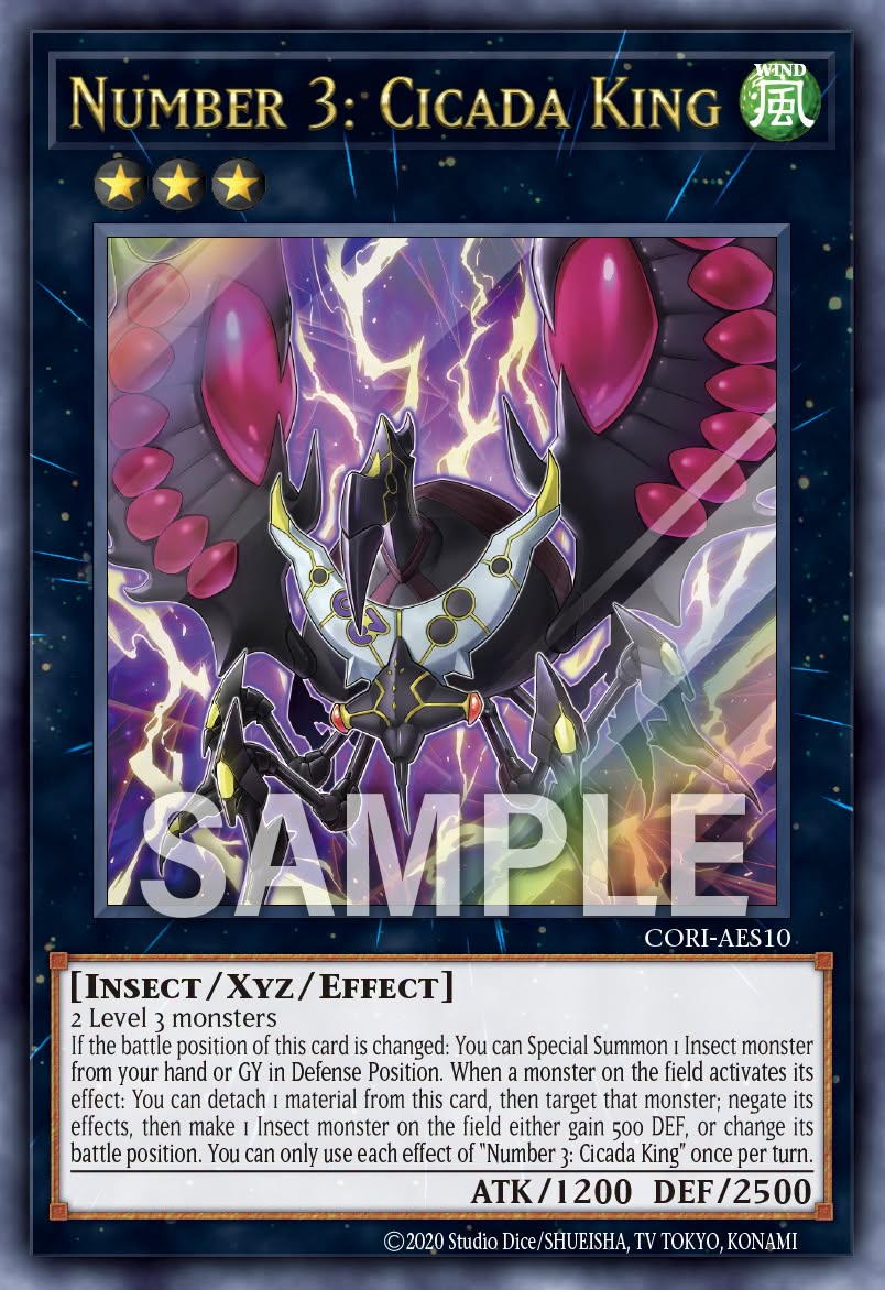 [遊戲王] CORI-AES10 / No.3 地獄蟬王 / No.3 地獄蝉王 / Number 3: Cicada King / UR