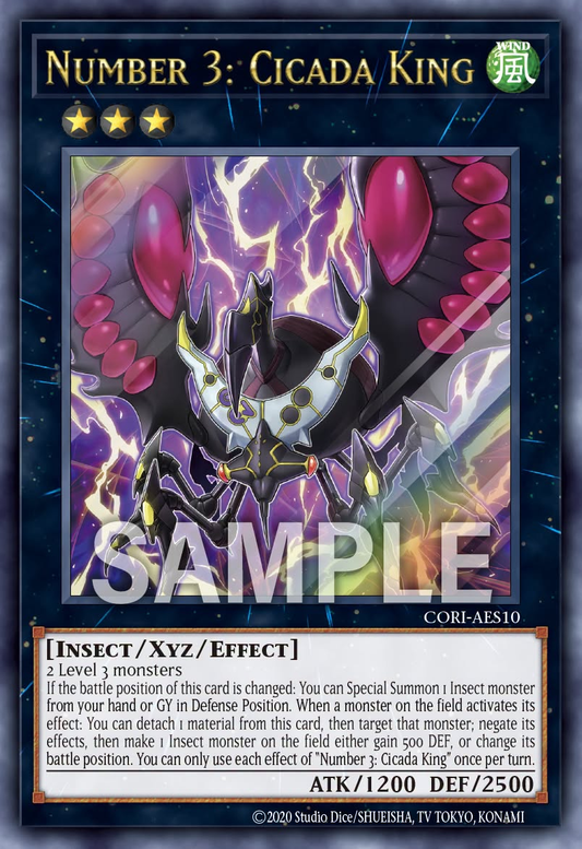 [遊戲王亞英] CORI-AES10 / No.3 地獄蟬王 / No.3 地獄蝉王 / Number 3: Cicada King / UR