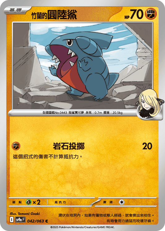 [Pokémon] <竹蘭的>圓陸鯊-Trading Card Game-TCG-Oztet Amigo