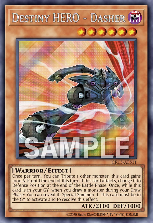 [遊戲王亞英] CR13-AES11 / D-HERO 衝刺人 / Ｄ－ＨＥＲＯ ダッシュガイ / Destiny HERO - Dasher / SER