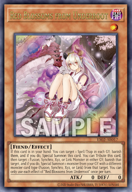 [遊戲王亞英] ES02-AE017 / 幽世之血櫻 / カクリヨノチザクラ / Red Blossoms from Underroot / UR