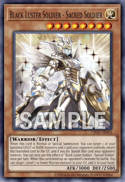 [遊戲王亞英] CR12-AE003 / 聖戰士 混沌士兵 / 聖戦士 カオス·ソルジャー / Black Luster Soldier - Sacred Soldier / N