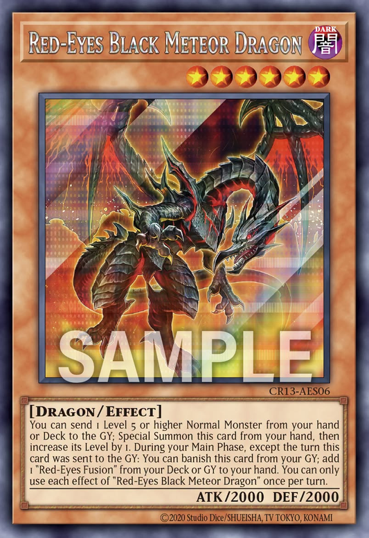 [遊戲王亞英] CR13-AES06 / 真紅眼黑星龍 / 真紅眼の黒星竜 / Red-Eyes Black Meteor Dragon / SER