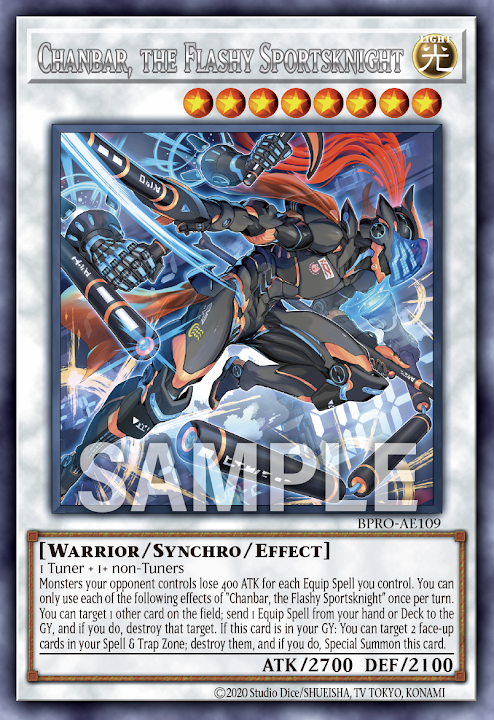 [遊戲王亞英] 閃爍體育騎士 坎巴 / Chanbar, the Flashy Sportsknight